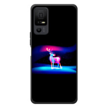 Силіконовий бампер з картинкою звірів для TCL 40 NxtPaper 5G (Яскравий олень)