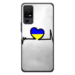 Силиконовый Чехол на TCL 40 NxtPaper 5G (Я-Украина) – Украинская кардиограмма