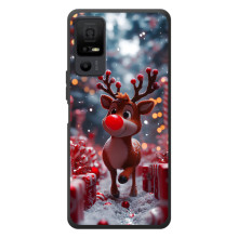 Яскравий чохол для TCL 40 NxtPaper 5G з Зимові Оленята – Олень серед подарунків