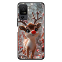 Яркий чехол для TCL 40 NxtPaper 5G с Зимними Оленятами