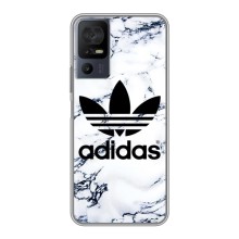 Чехлы Адидас для TCL 40 SE (AlphaPrint) (Адидас на мраморе)