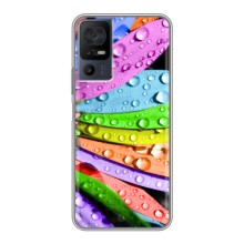 Чехлы (ART) Цветы на TCL 40 SE (VPrint) (Семицветик)