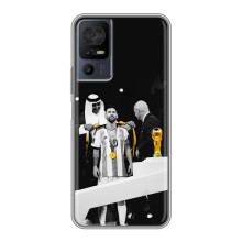 Чехлы для TCL 40 SE (Leo чемпион) (AlphaPrint) (Месси в накидке)