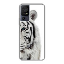Чехлы с картинками животных TCL 40 SE (Белый Тигр)