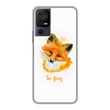 Чехлы с картинкой Лисички для TCL 40 SE (VPrint) (Девочка Лиса)