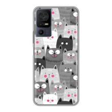 Чохли з Котиками для TCL 40 SE (VPrint) (Мальовані котики)