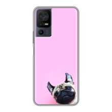 Чехлы с собаками для TCL 40 SE (VPrint) (Смешная собака)