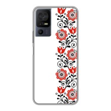 Чехол для Патриота Украины TCL 40 SE - (AlphaPrint) (Яркая вишиванка)