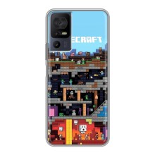 Чехол Майнкрафт на TCL 40 SE (AlphaPrint) Minecraft (фон Minecraft)