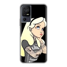 Чехол с печатью для TCL 40 SE - (Мода) (AlphaPrint) (Девочка в тату)