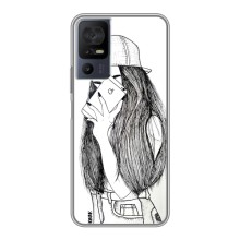 Чехол с печатью для TCL 40 SE - (Мода) (AlphaPrint) (Фото девочки)