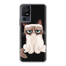 Чохол з принтом для TCL 40 SE (AlphaPrint) Модні коти (Сумний кіт)
