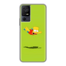 Чехол с Симпсонами для TCL 40 SE (VPrint) (Барт Симпсон)