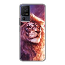 Чехол со Львом для TCL 40 SE (VPrint) (Красочный Лев)
