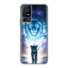 Чехол со Львом для TCL 40 SE (VPrint) (Маленький лев)
