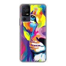 Чехол со Львом для TCL 40 SE (VPrint) (Яркий Лев)