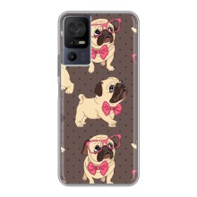 Чохол (ТПУ) Милі песики для TCL 40 SE (Песик Мопсікі)