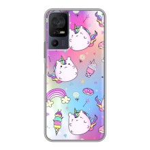 Чехол Unicorn на TCL 40 SE – Радуга и Единорог
