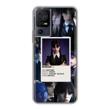 Чехлы Венсдей на TCL 40 SE Уэнсдей (AlphaPrint) (коллаж Уэнздей)