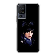 Чехлы Венсдей на TCL 40 SE Уэнсдей (AlphaPrint) (серьезная Уэнздей)
