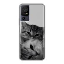 Чохол з малюнком кіт на TCL 40 SE (Пара котів)
