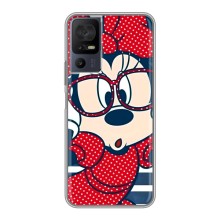 Эксклюзивный чехол для TCL 40 SE (AlphaPrint - Мультяшные) (Маус в очках)