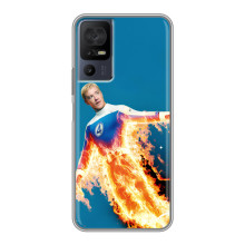 Чехол с принтом Фантастическая четверка для TCL 40 SE – Человек-Факел