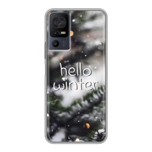 Новогодние, Праздничные Чехлы для TCL 40 SE - 2024 год (Hello winter)