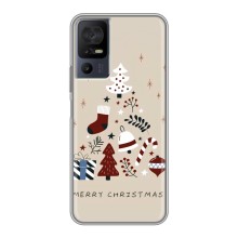 Рождественские Чехлы для TCL 40 SE (VPrint) (Merry Christmas)