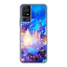 Рождественские Чехлы для TCL 40 SE (VPrint) (Рождественский город)
