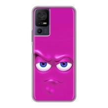 Силиконовые Чехлы (смешные стикеры) для TCL 40 SE – Хитрая мордочка
