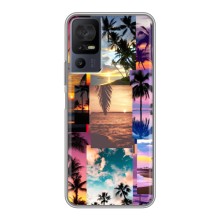 Силиконовый чехол с КАРТИНКАМИ лето для TCL 40 SE (AlphaPrint) (Летний отпуск)