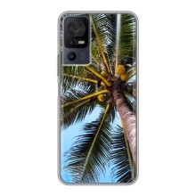 Силиконовый чехол с КАРТИНКАМИ лето для TCL 40 SE (AlphaPrint) (Пальма)