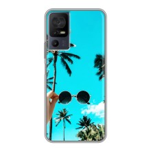 Силиконовый чехол с КАРТИНКАМИ лето для TCL 40 SE (AlphaPrint) (Взгляд лето)