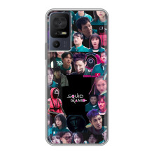 Чехол Гра в кальмара для TCL 50 5G – Коллаж игры кальмара