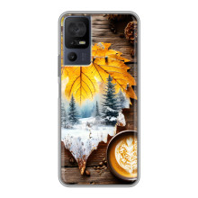 Чехол с уникальным дизайном «Осень с кофе» для TCL 50 5G – Осенне-зимнее кофе