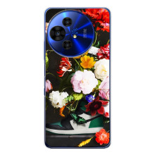 Брендновые Чехлы для TCL 50 NxtPaper - (PREMIUMPrint) (Nike цветы)