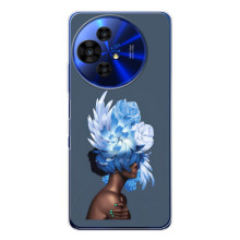 Чехлы (ART) Цветы на TCL 50 NxtPaper (VPrint) (Квіти на голові)