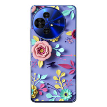 Чохли з квітами для TCL 50 NxtPaper (VPrint) (Дизайн квітів)