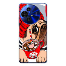 Чехлы с собаками для TCL 50 NxtPaper (VPrint) (Собачка в шапке)