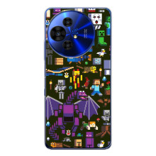 Чохол Майнкрафт на TCL 50 NxtPaper (AlphaPrint) Minecraft – Колаж Майнкрафт