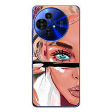 Чехол с печатью для TCL 50 NxtPaper - (Мода) (AlphaPrint) (Макияж)