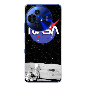 Силиконовый бампер с принтом "Наса" на TCL 50 NxtPaper – Nasa на луне