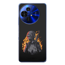 Силиконовый чехол с картинкой "Герой Pubg" на TCL 50 NxtPaper – В огне