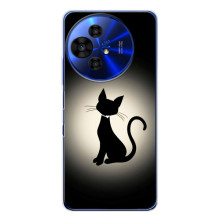 Чохол з принтом для TCL 50 NxtPaper (AlphaPrint) Модні коти (Силует котика)