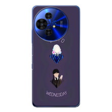 Чехлы Венсдей на TCL 50 NxtPaper Уэнсдей (AlphaPrint) (Уэнздей и подруга)