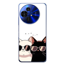 Чохол з малюнком кіт на TCL 50 NxtPaper – Коти в окулярах