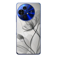 Чохол з квітковим принтом на ТЕСІ 50 НХТПепер (Чорні квіти)