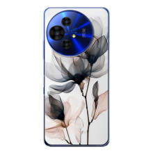 Чохол з квітковим принтом на ТЕСІ 50 НХТПепер (Квіти на білому)