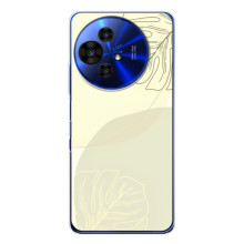 Чохол квітковий дизайн для TCL 50 NxtPaper (Зелений фон)